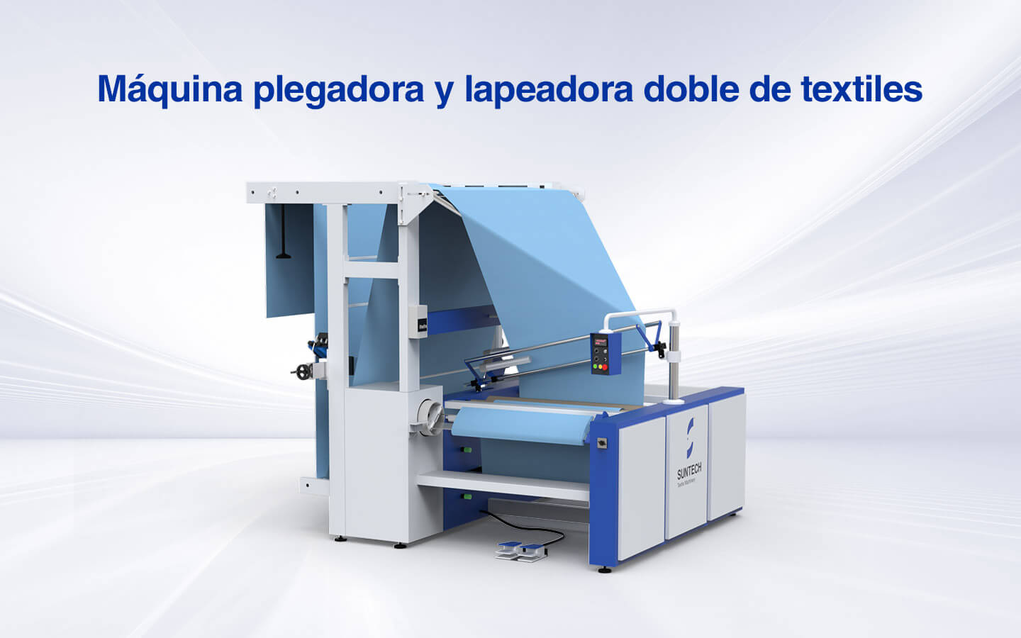 Máquina dobladora y enrolladora de tela