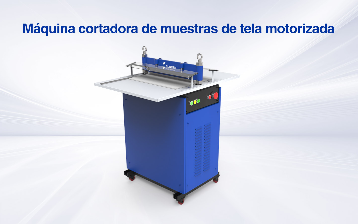 Máquina motorizada para corte de muestras de tela