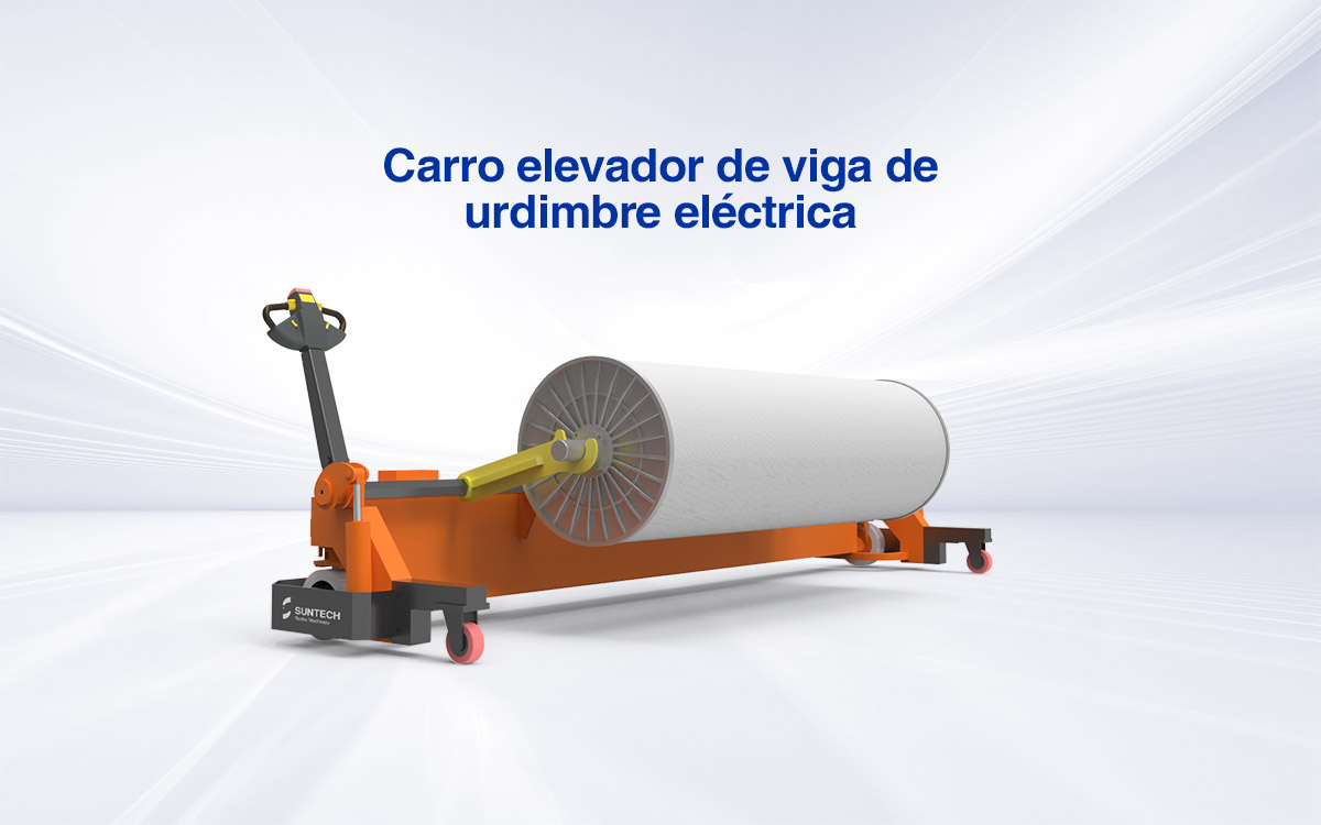 Carro eléctrico elevador motorizado de plegadores de urdimbre