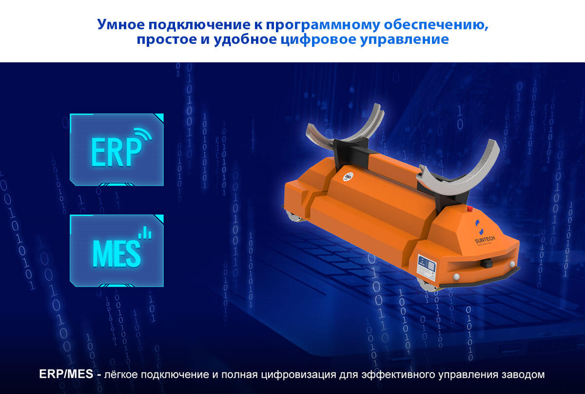 Авто управляемая транспортная тележка Умное подключение к программному обеспечению