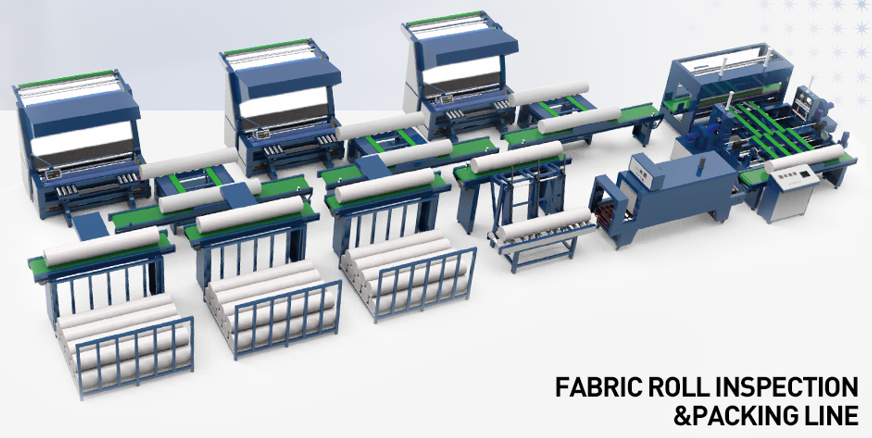 fabric roll wrapping machine