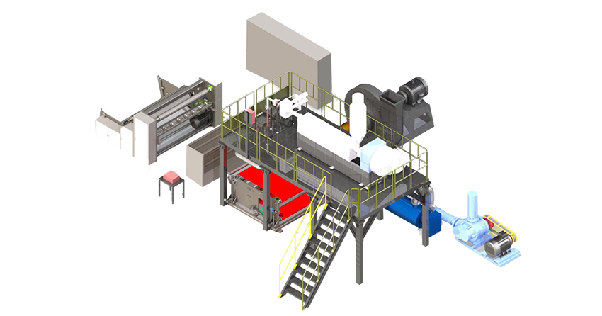 AUTOMATIC MELT-BLOWN SPUNLAID PRODUCTION LINE