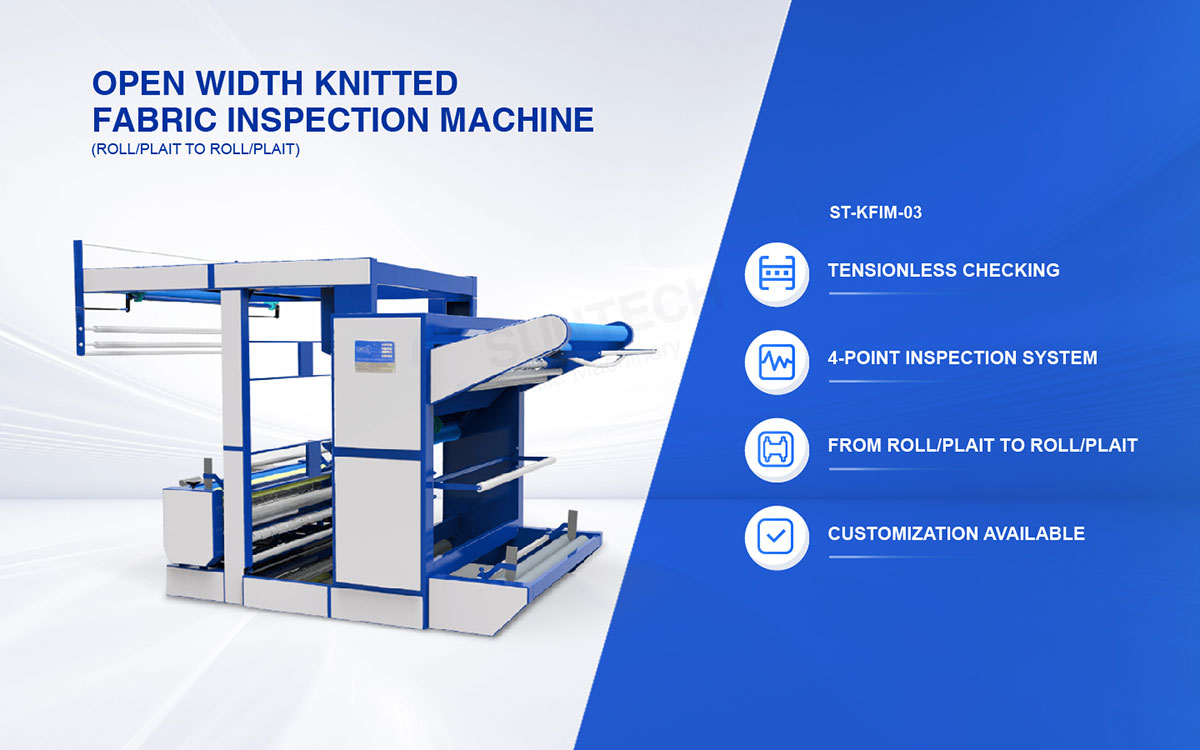  open width knitted fabric inspection machine