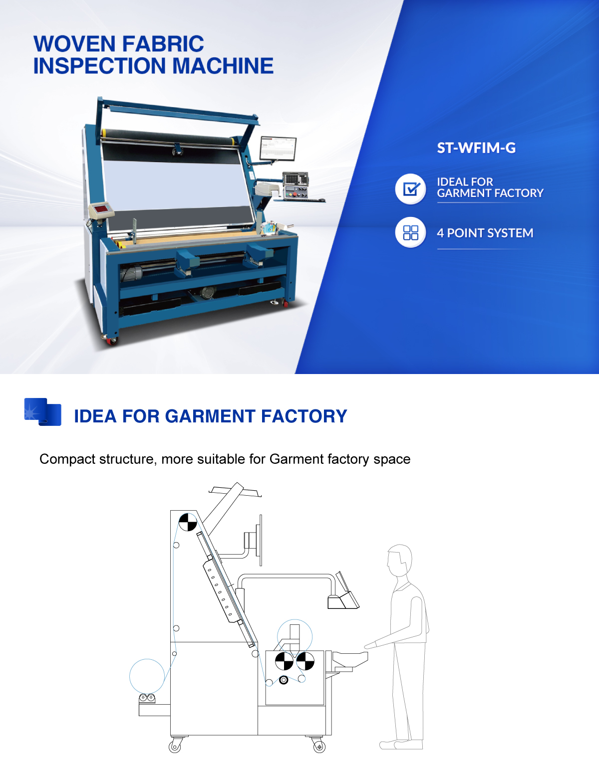 fabric inspection machine for garment