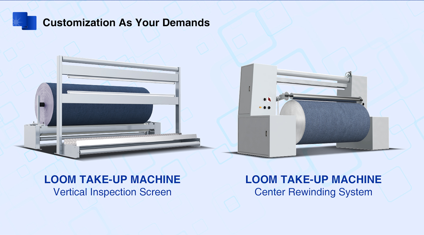 Loom Take-up Machine customization vertical insoection screen or center rewinding system