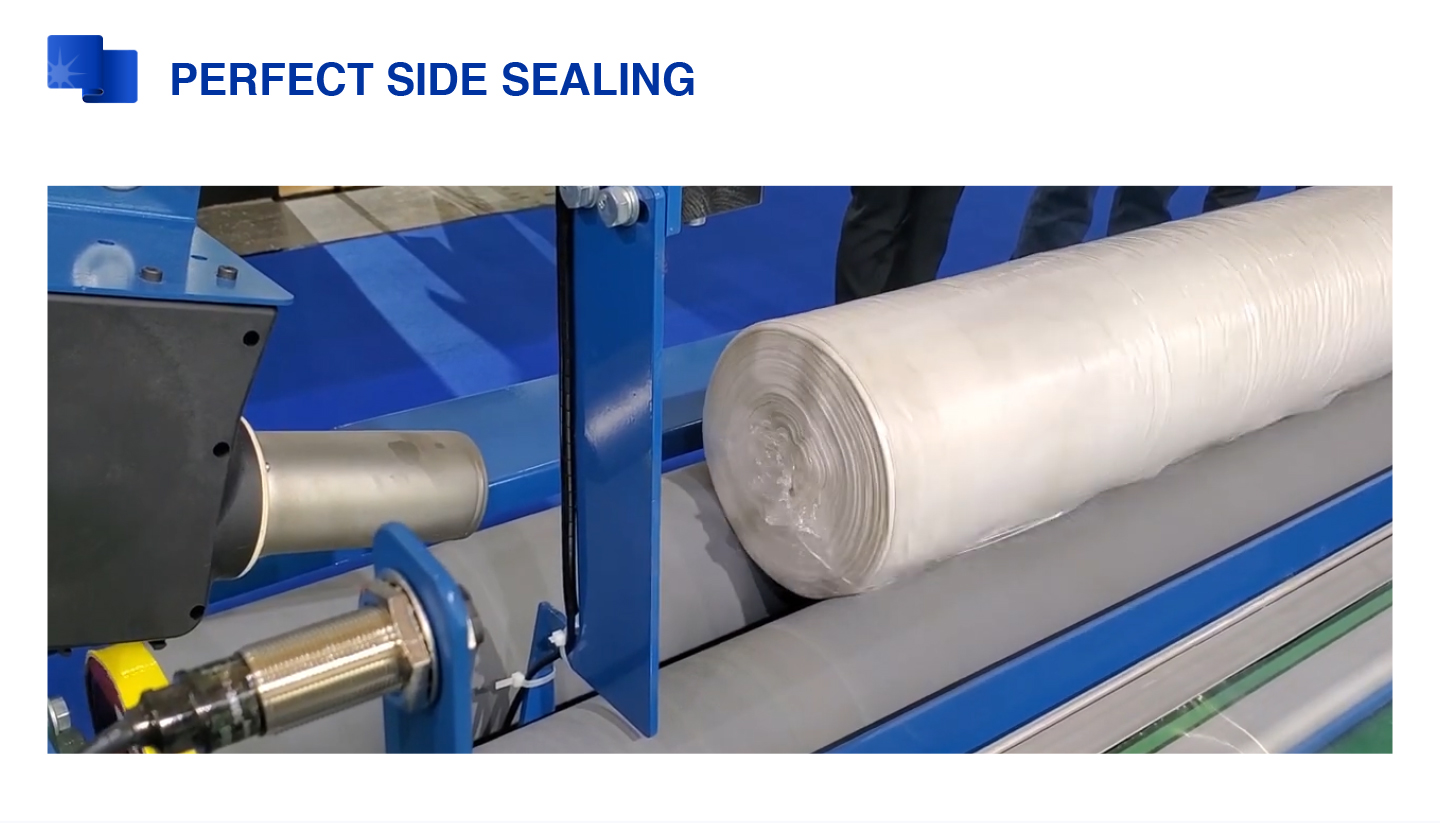 Semi-automatic Fabric Roll Packing Machine side sealing