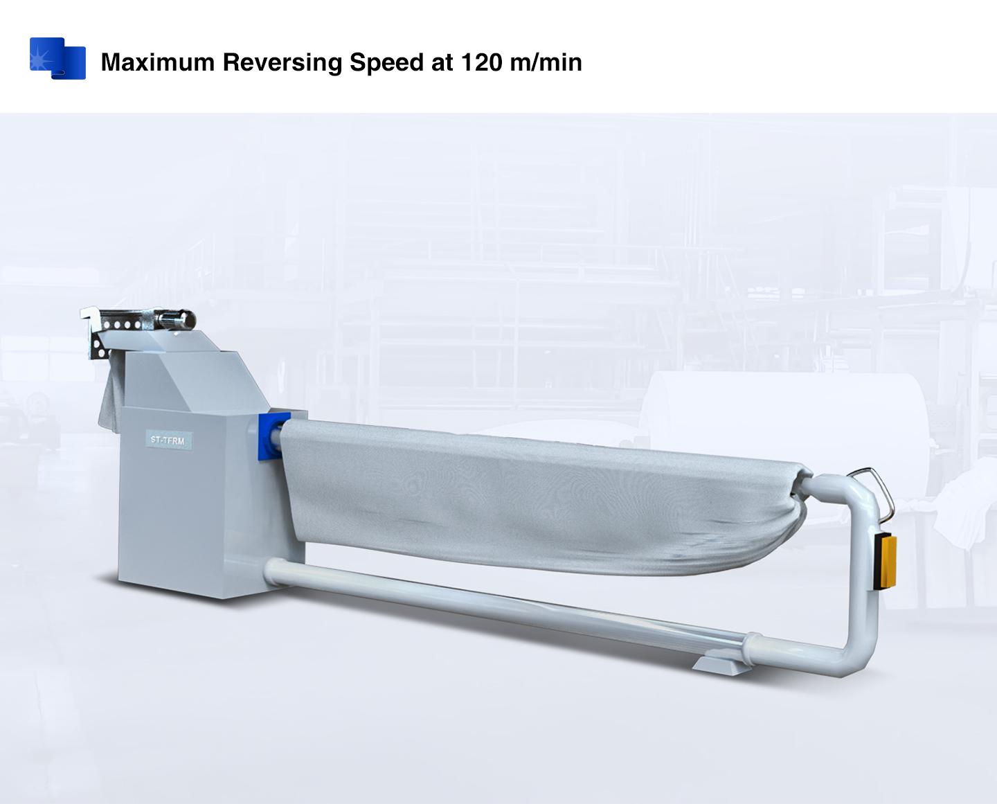 Tubular Fabric Reversing Machine max speed at 120 m/min