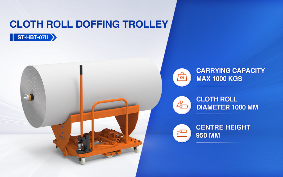 SUNTECH cloth roll doffing trolley