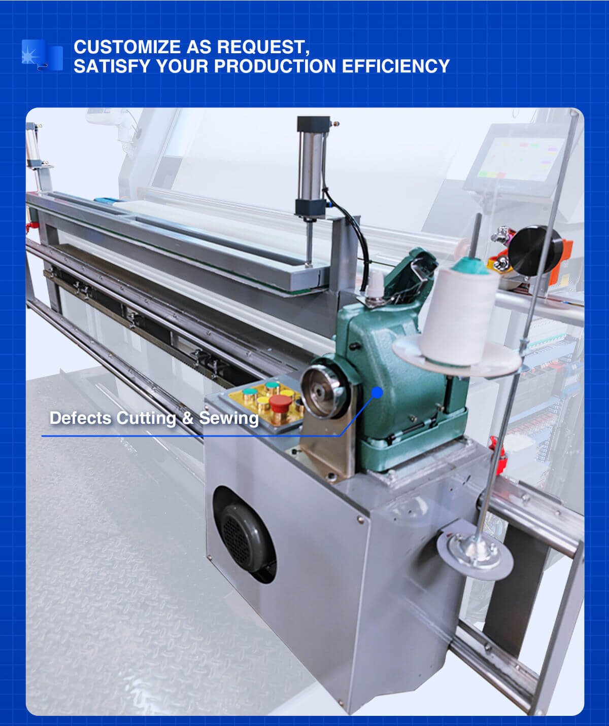 fabric batching machine can customize defects cutting & sewing