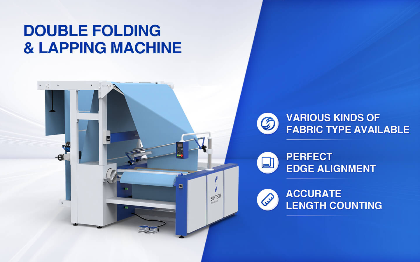 SUNTECH textile folding machine features