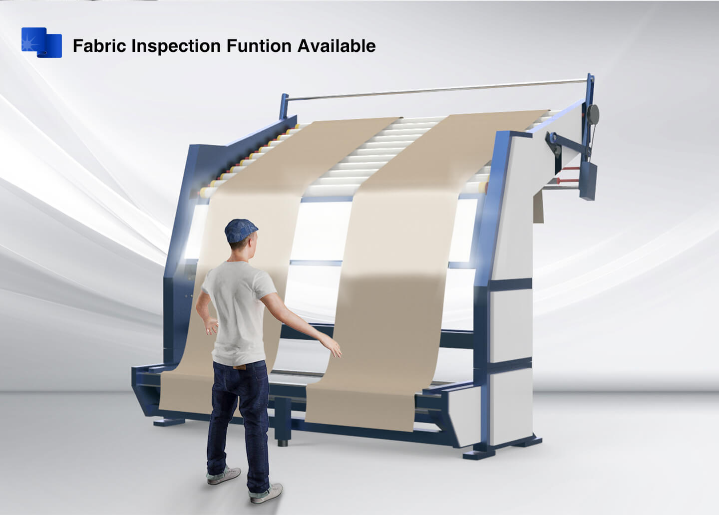 fabric relaxing machine conveyor type with inspection function