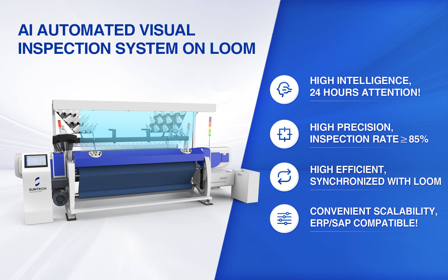 AI Automated Visual Inspection System on loom features
