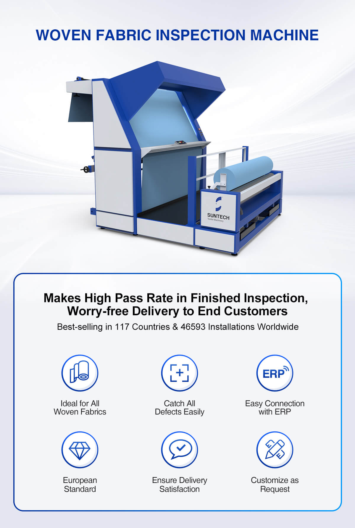 Woven Fabric Inspection Machine features
