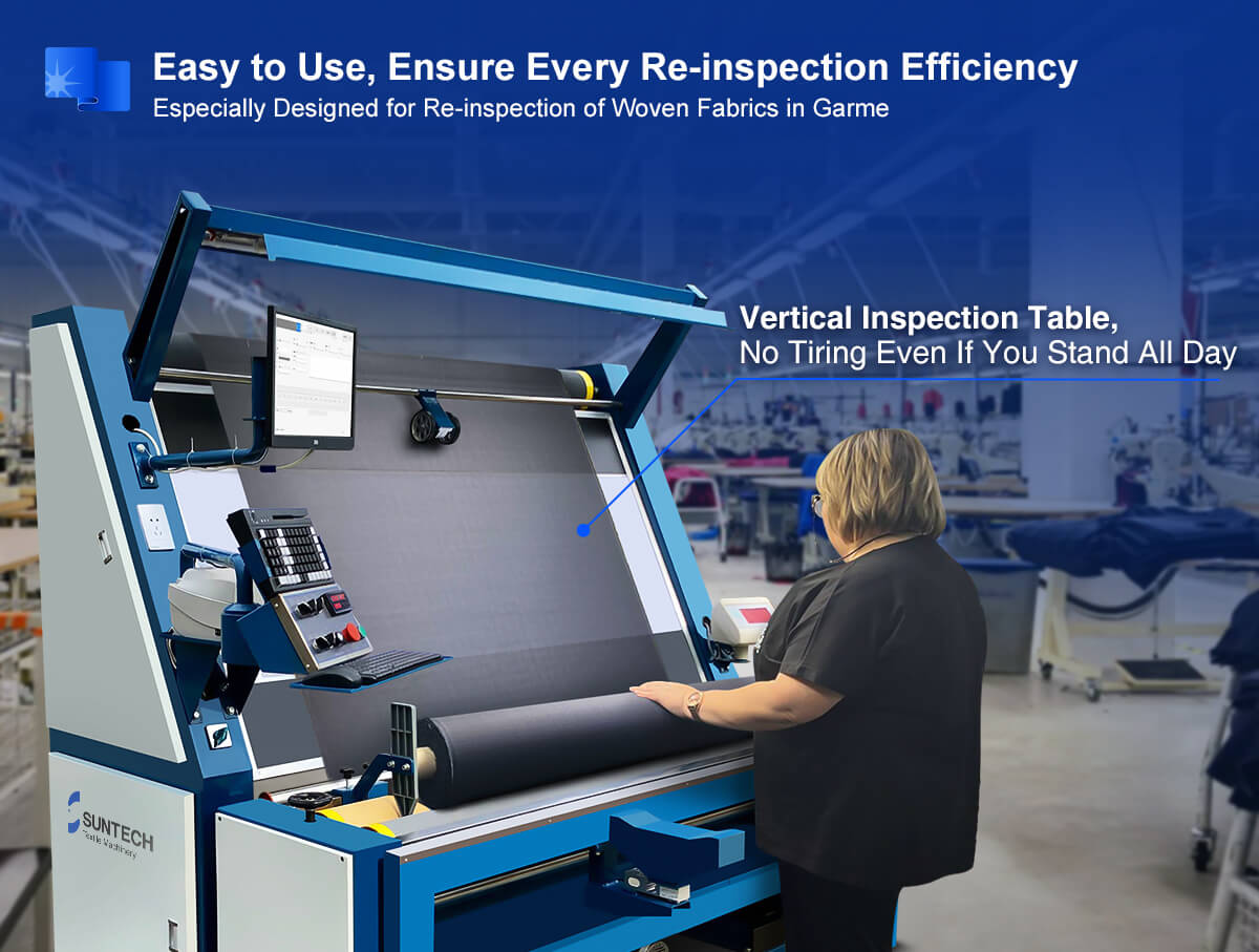 Compact Woven Fabric Inspection Machine ensure every re-inspection efficiency