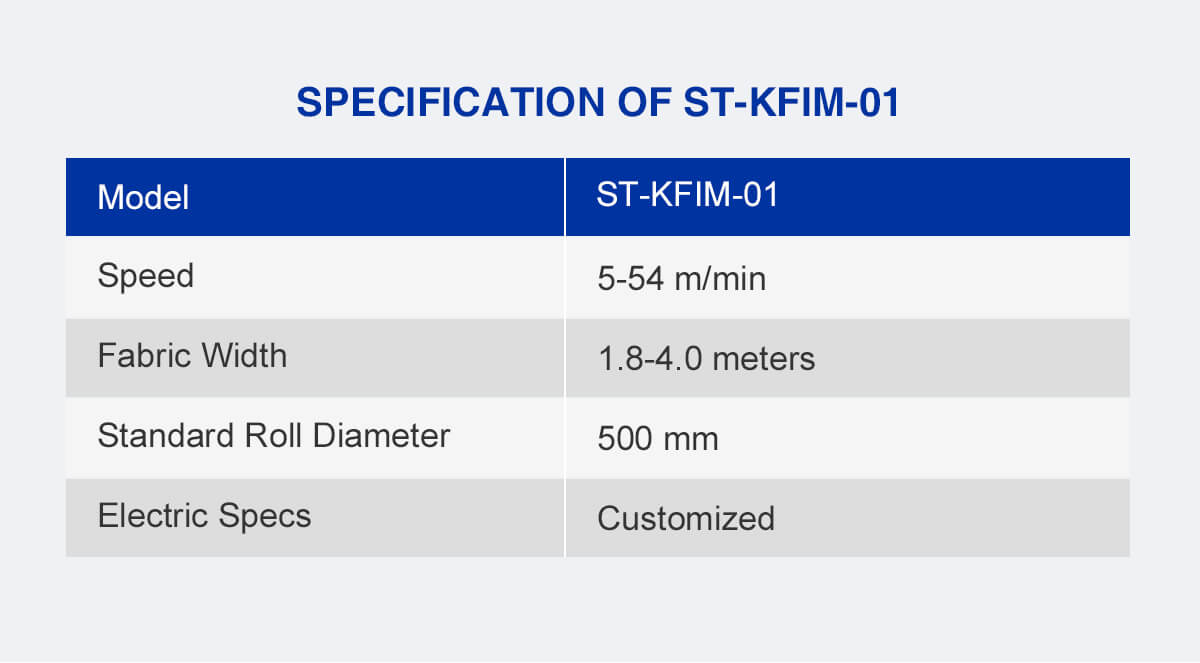 open width knitted fabric inspection machine specification