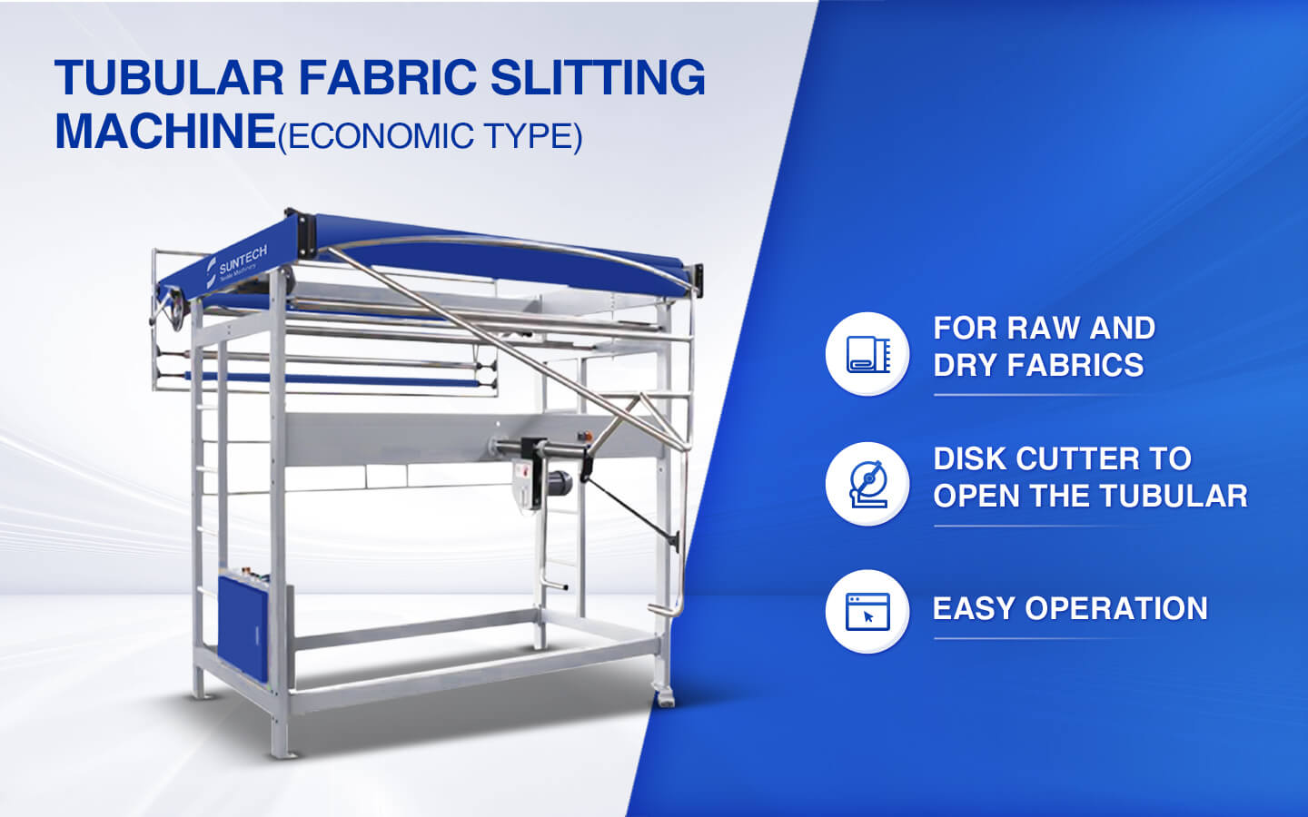 economic type tubular fabric slitting machine