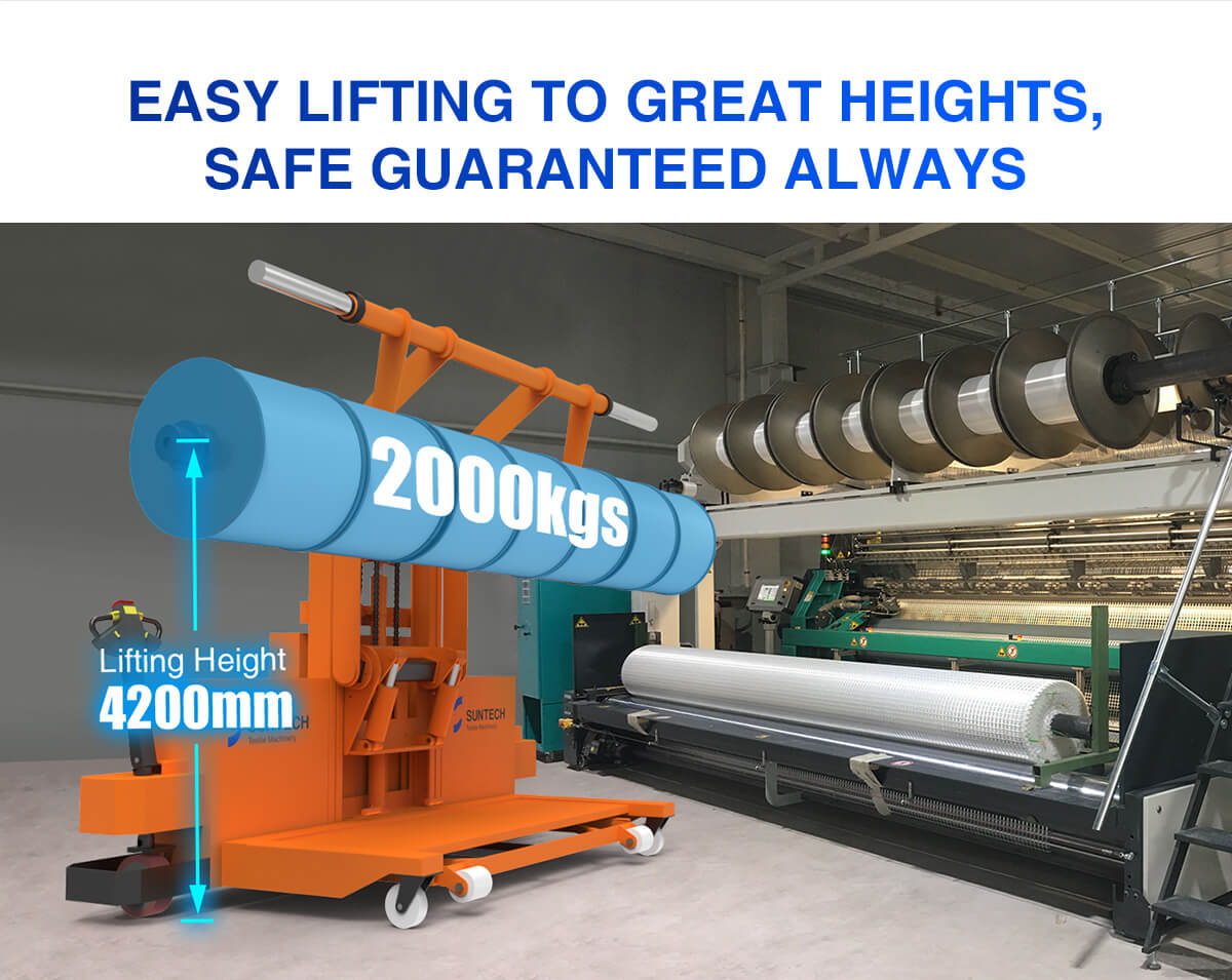 Electric Warp Knitting High Lift Trolley lifting height 4200mm