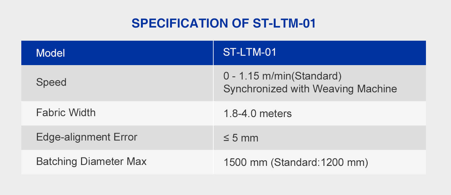 Loom Take-up Machine specification