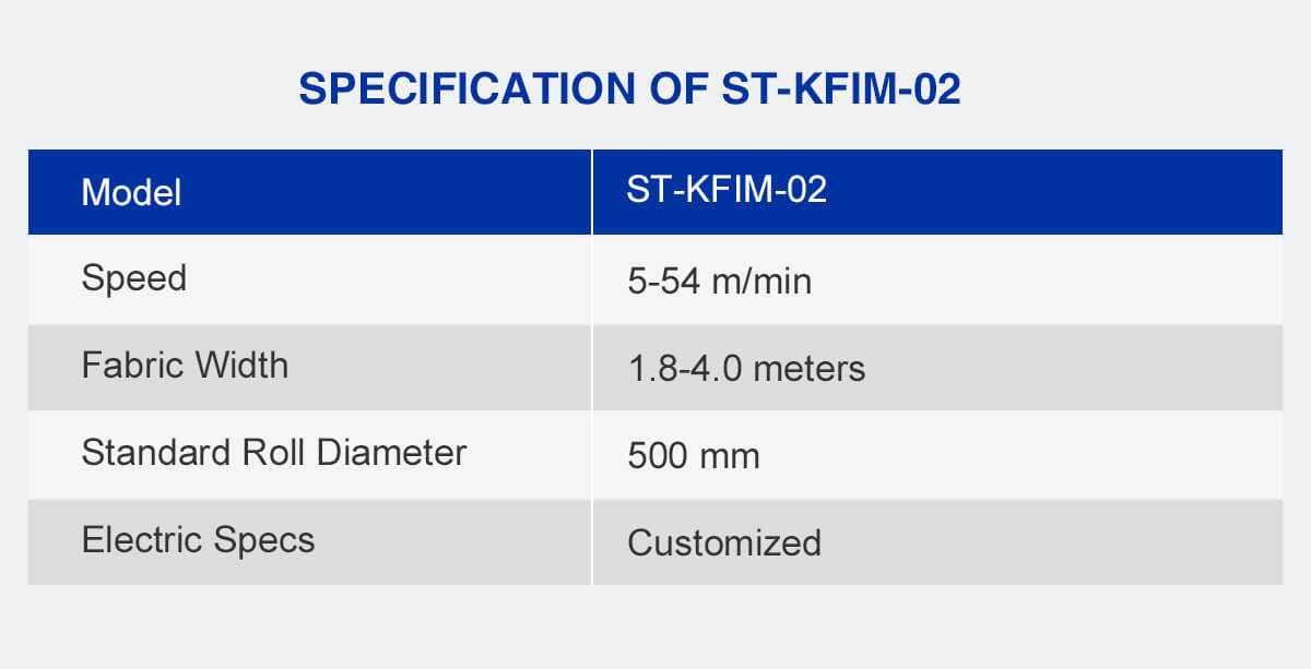 Tubular Gray Fabric Slitting & Inspection Machine specification