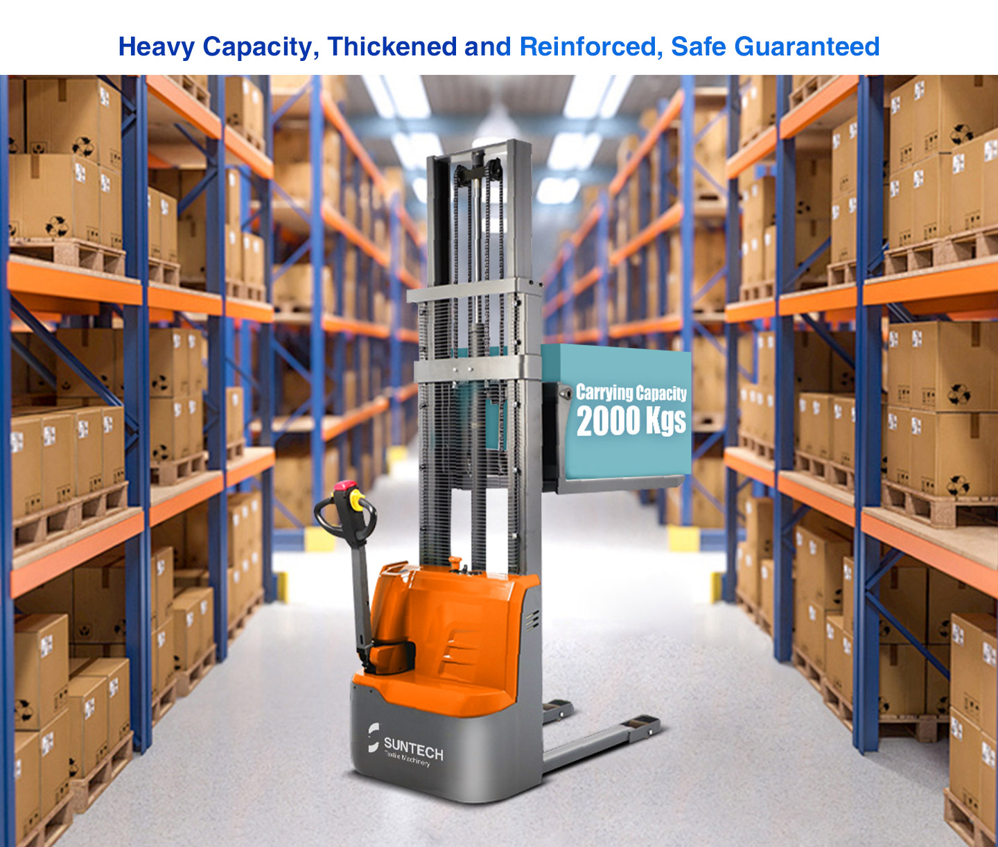 Walkie Type Electric Stacker carrying capacity 2000 kgs