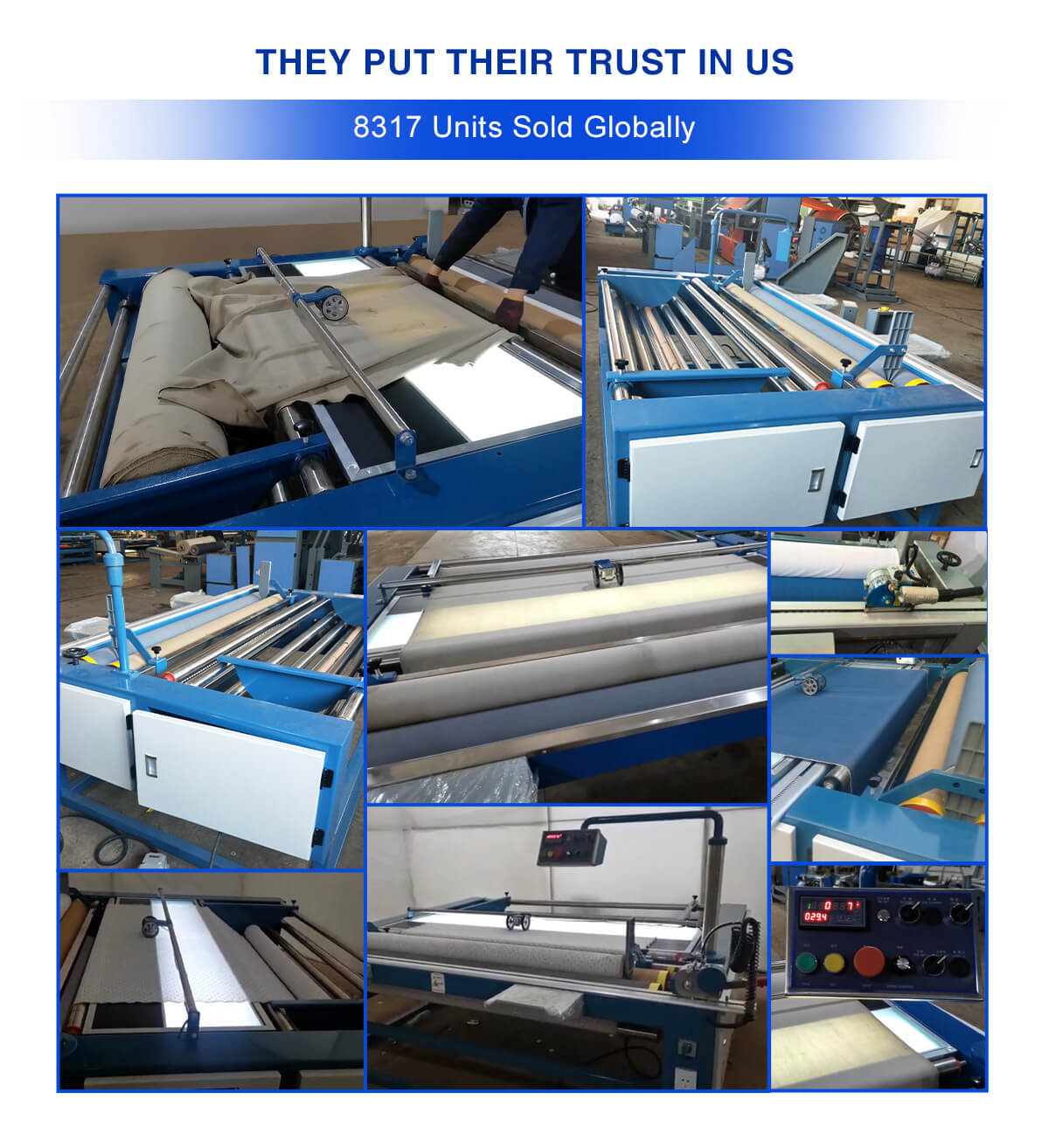 cloth measuring & rolling machine customers feeds