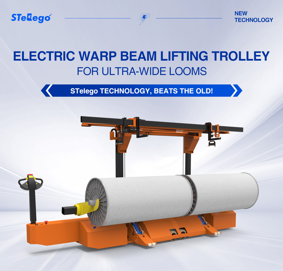 Electric Warp Beam Lifting Trolley (For Ultra-wide Looms)