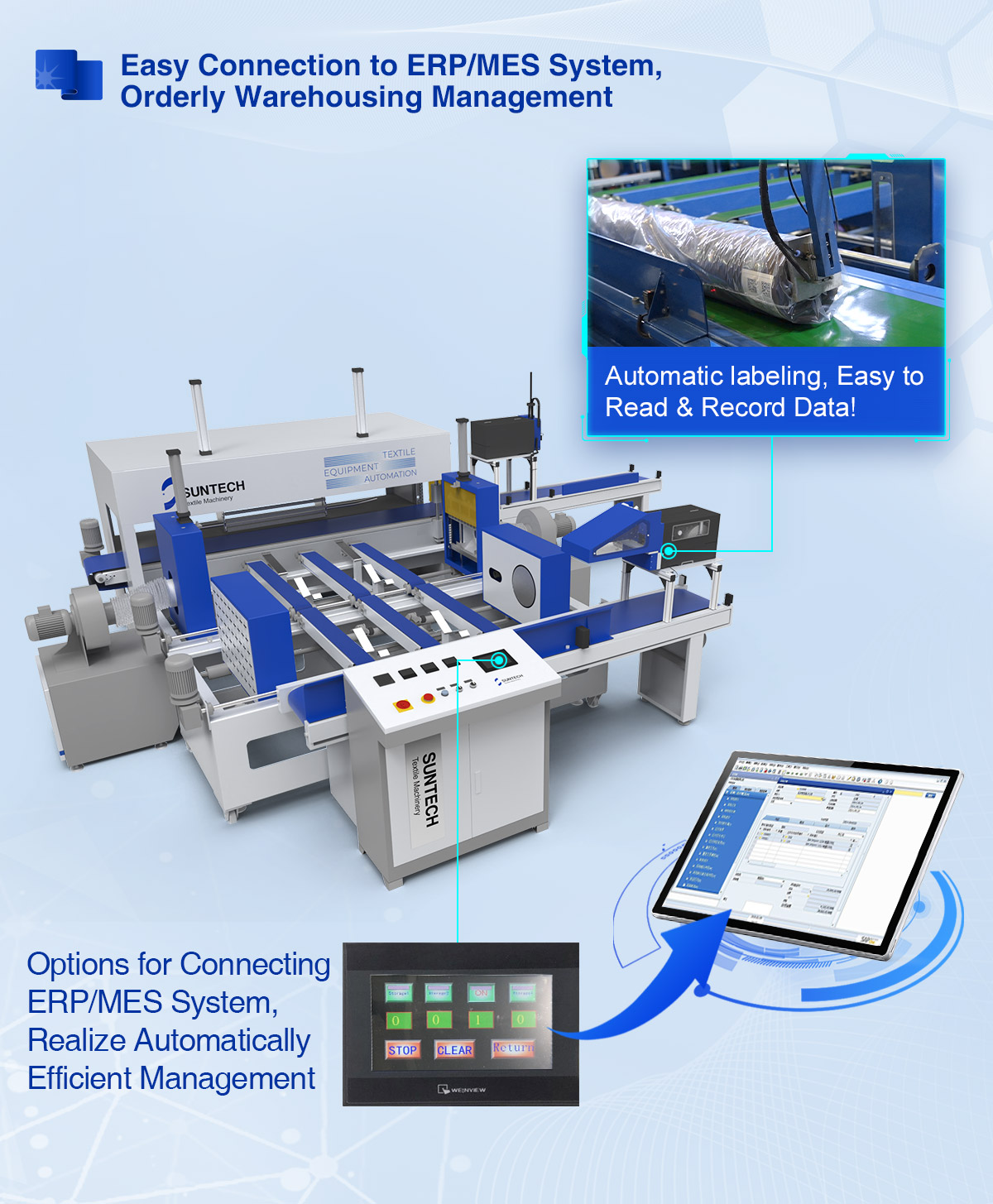 fabric roll packing machine with Automatic labeling